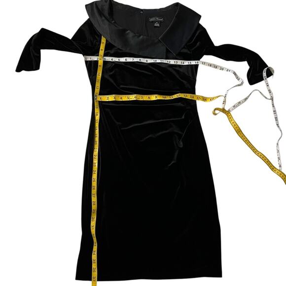 Jessica Howard 10P Cocktail Dress Velvet Retro Stretch 10 Petite Elegant Classic - Picture 15 of 16